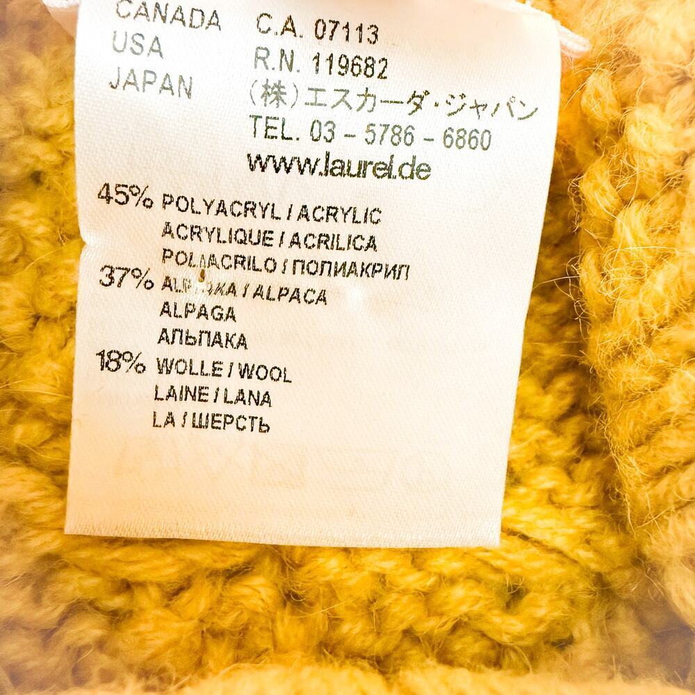 Laurel Wool Heavy Alpaca Knit Zipper Woven Sweater Short Sleeve Size 38 Germany - Picture 4 of 6